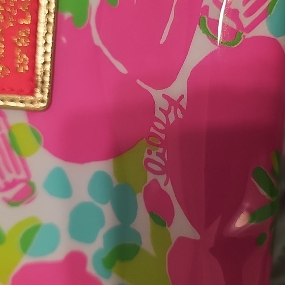 Lilly Pulitzer for Estee Lauder Floral Cosmetic Bag - Pink and Green - Picture 4 of 5